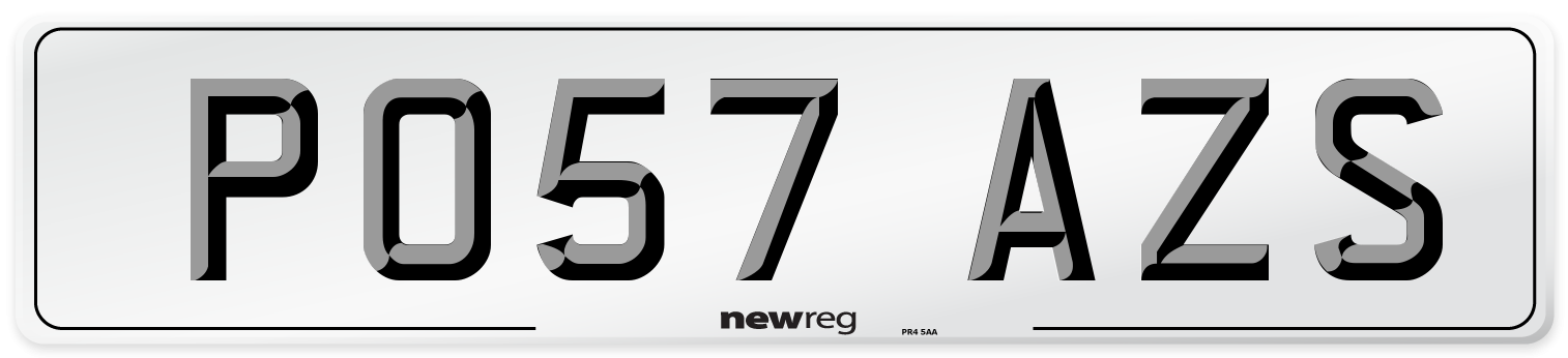 PO57 AZS Number Plate from New Reg